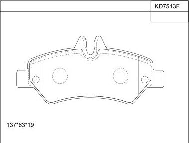 Asimco KD7513F - Kit de plaquettes de frein, frein à disque cwaw.fr