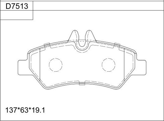 Asimco KD7513 - Kit de plaquettes de frein, frein à disque cwaw.fr