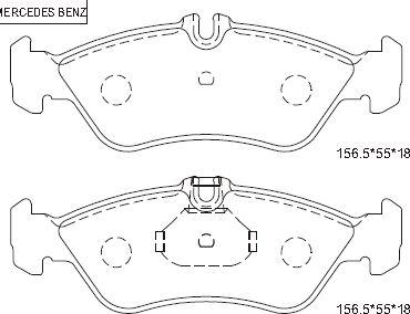 Asimco KD7512 - Kit de plaquettes de frein, frein à disque cwaw.fr