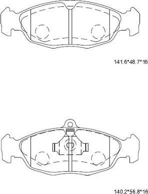 Asimco KD7517 - Kit de plaquettes de frein, frein à disque cwaw.fr