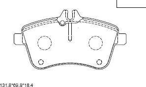 Asimco KD7585 - Kit de plaquettes de frein, frein à disque cwaw.fr