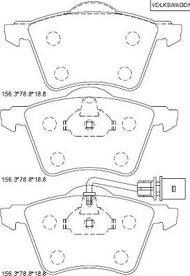 Asimco KD7580 - Kit de plaquettes de frein, frein à disque cwaw.fr