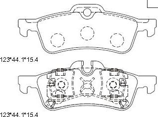 Asimco KD7583 - Kit de plaquettes de frein, frein à disque cwaw.fr