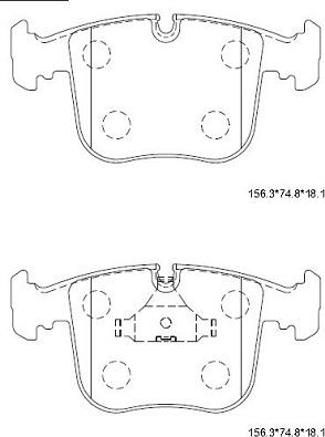 Asimco KD7582 - Kit de plaquettes de frein, frein à disque cwaw.fr