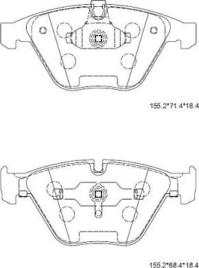 Asimco KD7535H - Kit de plaquettes de frein, frein à disque cwaw.fr