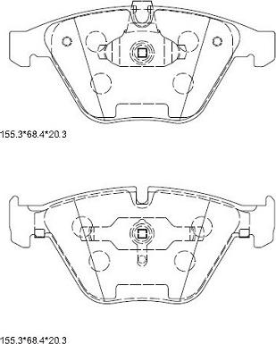 Asimco KD7535 - Kit de plaquettes de frein, frein à disque cwaw.fr