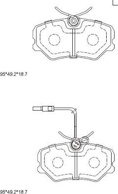 Asimco KD7533 - Kit de plaquettes de frein, frein à disque cwaw.fr