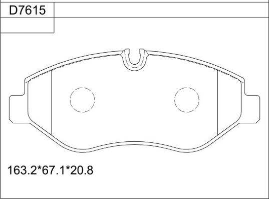 Asimco KD7615 - Kit de plaquettes de frein, frein à disque cwaw.fr