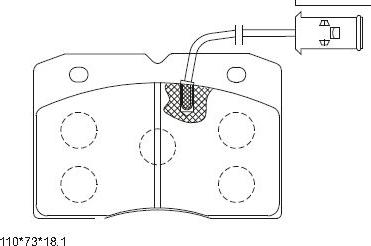 Asimco KD7611 - Kit de plaquettes de frein, frein à disque cwaw.fr