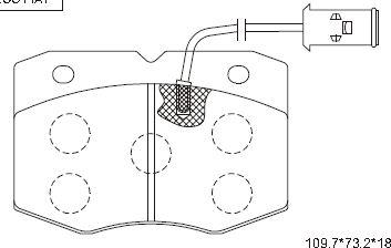 Asimco KD7612 - Kit de plaquettes de frein, frein à disque cwaw.fr