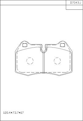 Asimco KD7043 - Kit de plaquettes de frein, frein à disque cwaw.fr