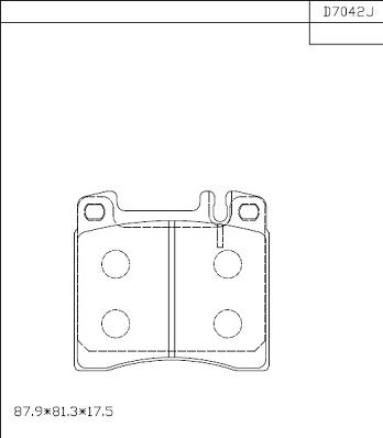 Asimco KD7042 - Kit de plaquettes de frein, frein à disque cwaw.fr