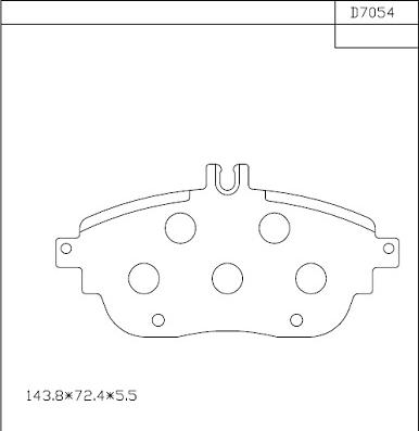 Asimco KD7054 - Kit de plaquettes de frein, frein à disque cwaw.fr