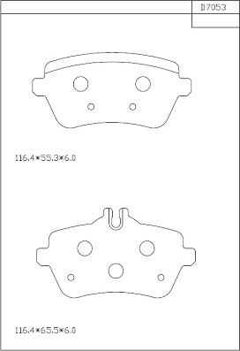 Asimco KD7053 - Kit de plaquettes de frein, frein à disque cwaw.fr