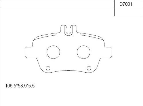 Asimco KD7001 - Kit de plaquettes de frein, frein à disque cwaw.fr