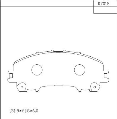 Asimco KD7012 - Kit de plaquettes de frein, frein à disque cwaw.fr