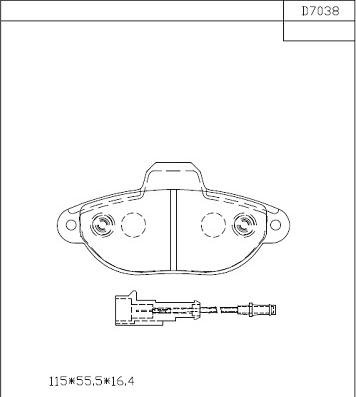 Asimco KD7038 - Kit de plaquettes de frein, frein à disque cwaw.fr