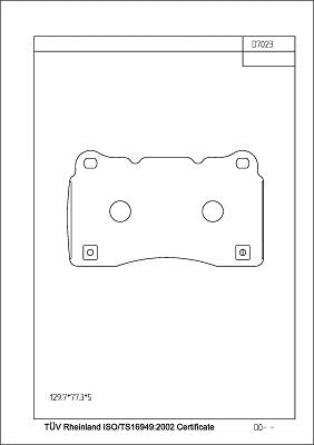 Asimco KD7023 - Kit de plaquettes de frein, frein à disque cwaw.fr