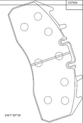 Asimco KD7809 - Kit de plaquettes de frein, frein à disque cwaw.fr