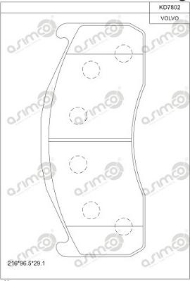 Asimco KD7802 - Kit de plaquettes de frein, frein à disque cwaw.fr