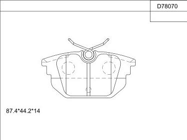 Asimco KD78070 - Kit de plaquettes de frein, frein à disque cwaw.fr