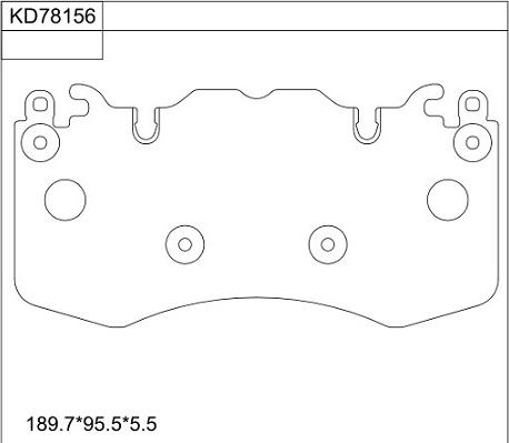 Asimco KD78156 - Kit de plaquettes de frein, frein à disque cwaw.fr