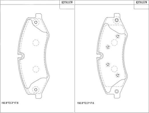 Asimco KD78157W - Kit de plaquettes de frein, frein à disque cwaw.fr