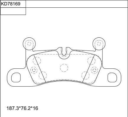 Asimco KD78169 - Kit de plaquettes de frein, frein à disque cwaw.fr