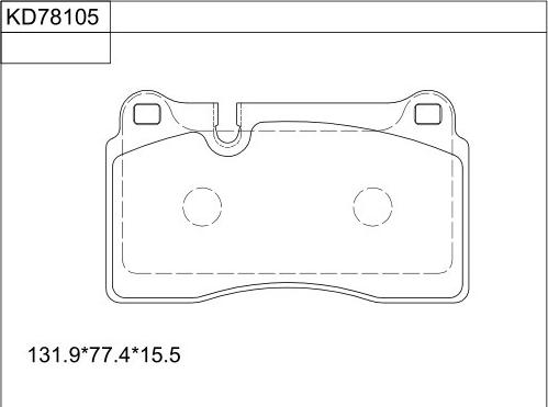 Asimco KD78105 - Kit de plaquettes de frein, frein à disque cwaw.fr