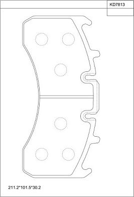 Asimco KD7813 - Kit de plaquettes de frein, frein à disque cwaw.fr