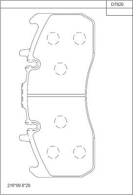 Asimco KD7820 - Kit de plaquettes de frein, frein à disque cwaw.fr