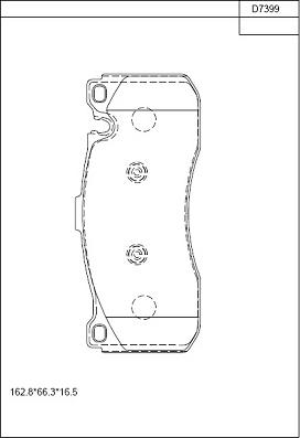 Asimco KD7399 - Kit de plaquettes de frein, frein à disque cwaw.fr