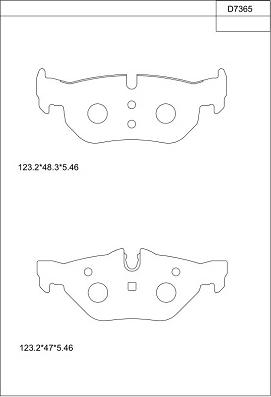 Asimco KD7365 - Kit de plaquettes de frein, frein à disque cwaw.fr