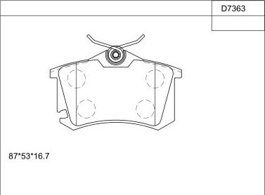 Asimco KD7363 - Kit de plaquettes de frein, frein à disque cwaw.fr