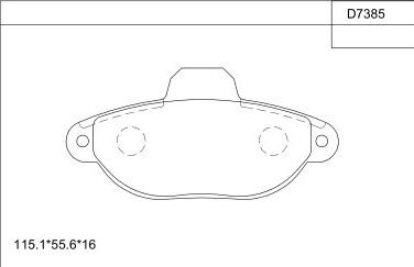 Asimco KD7385 - Kit de plaquettes de frein, frein à disque cwaw.fr