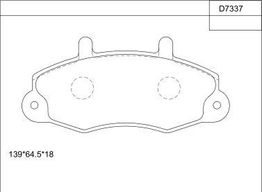 Asimco KD7337 - Kit de plaquettes de frein, frein à disque cwaw.fr