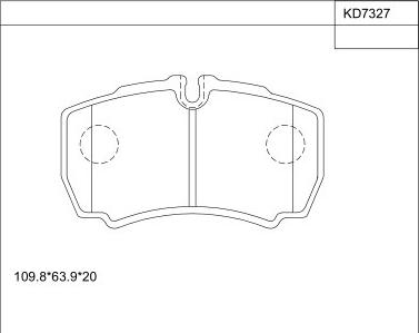 Asimco KD7327 - Kit de plaquettes de frein, frein à disque cwaw.fr