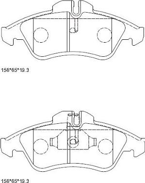 Asimco KD7799 - Kit de plaquettes de frein, frein à disque cwaw.fr