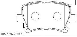 Asimco KD7792 - Kit de plaquettes de frein, frein à disque cwaw.fr