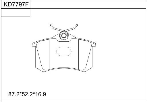 Asimco KD7797F - Kit de plaquettes de frein, frein à disque cwaw.fr