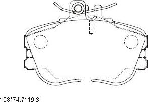 Asimco KD7749 - Kit de plaquettes de frein, frein à disque cwaw.fr