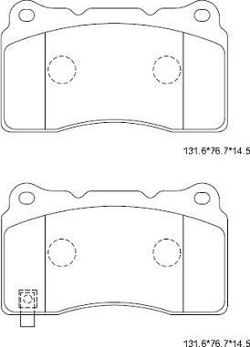 Asimco KD7744 - Kit de plaquettes de frein, frein à disque cwaw.fr