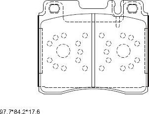 Asimco KD7745 - Kit de plaquettes de frein, frein à disque cwaw.fr