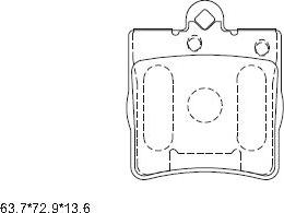 Asimco KD7740 - Kit de plaquettes de frein, frein à disque cwaw.fr