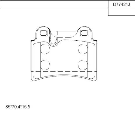 Asimco KD77421 - Kit de plaquettes de frein, frein à disque cwaw.fr