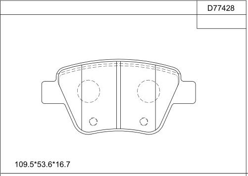 Asimco KD77428 - Kit de plaquettes de frein, frein à disque cwaw.fr