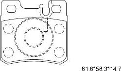 Asimco KD7747 - Kit de plaquettes de frein, frein à disque cwaw.fr