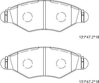 Asimco KD7751D - Kit de plaquettes de frein, frein à disque cwaw.fr