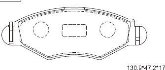 Asimco KD7751 - Kit de plaquettes de frein, frein à disque cwaw.fr