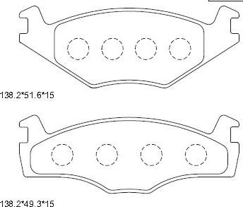 Asimco KD7757 - Kit de plaquettes de frein, frein à disque cwaw.fr